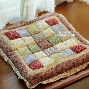 Pillow Rustic Fabric Quilting Office Chair Mat Decorative Rattan Sofa Pad