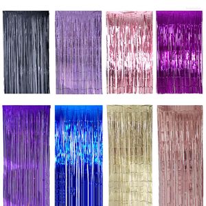 Party Decoration 1x2m Birthday Foil Tinsel Fringe Curtain Backdrop Wedding Bachelorette Decorations Anniversary Supplie