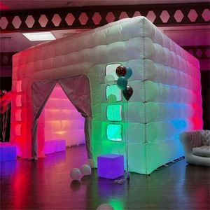 4.4x4.4x3.6m PVC tents inflatable cubic party center disco night club booth shelters marquee with zipper entrance not includes the iron gate send by ship to door with tax