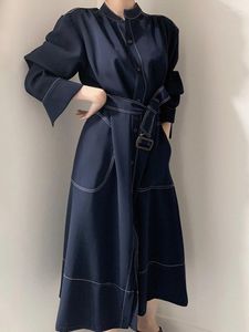 Kvinnors dikerockar 2023 Autumn Long Sleeve Simple Coat Outwear Fashionable Ladies Trendy Clothing Women Windbreaker M025
