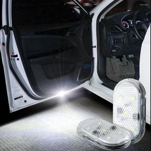 Night Lights 1-4pcs Led Car Door Light Interior USB Rechargeable Wireless Magnetic Switch Lamp Signal Welcome Lighting