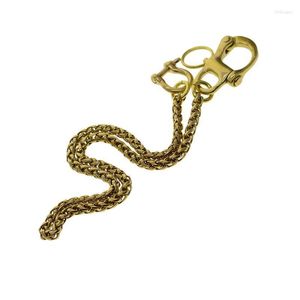 Anahtarlıklar Pirinç Buğday Cüzdan Jean Pantolon Biker Zincirleri Yılan Zinciri D Kelepçesi Konnektörü İsveç Nautical Carabiner Hook Keychainseychains Fo