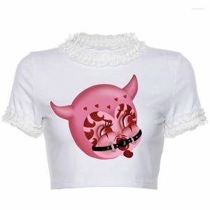 Magliette da donna Vestiti punk Estetica E Girl Goth Camicia Y2k Top Top vintage da donna