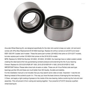 All Terrain Wheels 4pcs Car Auto Front Rear Wheel Bearings Kit 3514822 Fit for Polaris RZR General DIY Accessories Parts