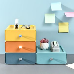 Storage Boxes Desktop Box Makeup Organizer Drawer Type Jewelry Stationery Office Desk Rack Multi-layer Combination