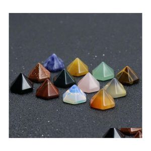 Arts And Crafts Natural Crystal Stone Pyramid Face Jewelry Acc Mineral Statue Ornament Home Decoration Drop Delivery Garden Dhjhp