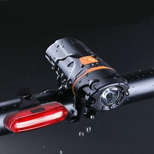 Bike Lights Bicycle USB Rechargeable LED Light IPX6 Waterproof 6 Modes Super Bright Front 1200 Lumen With Tail Lamp