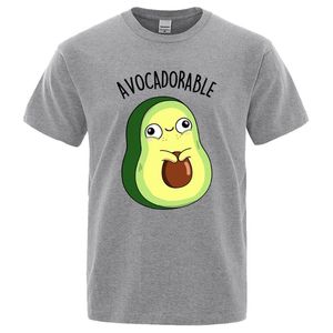 Men's T Shirts Cute Avocado Cartoons Printing Mens Loose Comfortable Tops Crewneck Oversized T-shirt Casual Summer Tee Sh