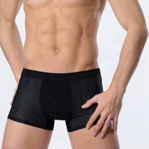 Cuecas bamboowear bambo boxer curto masculino de microfibra resumos de roupas íntimas compressão fs99