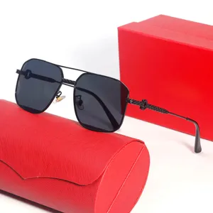 Projektantka mody okulary przeciwsłoneczne dla kobiet okulary przezroczyste kwadratowe podwójne mostki szklanki ramy Ramki męskie retro sporty nogi klamry okularne okulary przeciwsłoneczne okulary przeciwsłoneczne