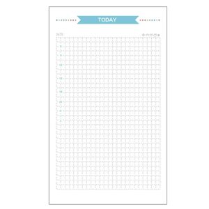 Sheets A6 Size 6-Hole Paper Refills For Notebook Planner Journal Dairy (Grid) Notepads