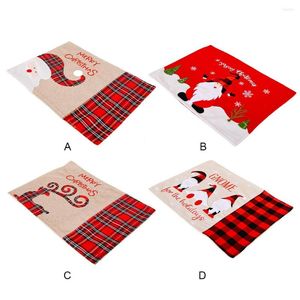 Table Cloth Christmas Decor Xmas Ornament Multipurpose Workmanship Decorative Desk Decal Holiday Supplies Three Rudolphs