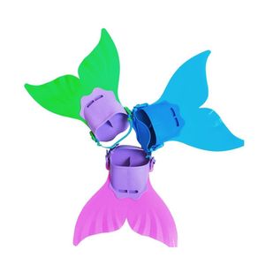 Party Favor Ups justerbar sjöjungfru Swim Fin Diving Swimming Foot Mono Fish Tail Swimtraining for Kid Children Christmas Drop Deliver Dhwnp