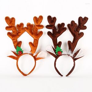 Noel dekorasyonları geyik geyiği boynuzları kafa bandı sevimli ren geyiği boynuzları saç çemberleri parti kostüm malzemeleri ds
