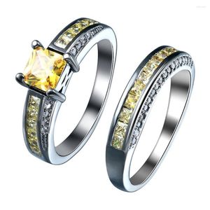 Bröllopsringar Kvinnor sätter grossist Luxury Engagement Design Paled Pink Blue Imitation Jewelry Ring