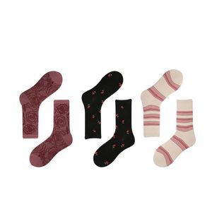 Socks Children Kids Baby Cotton Accessories Vintage Pattern Girls Combed Gift Box Stripes E14986