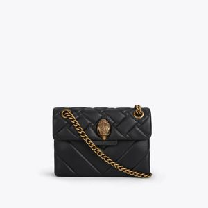 Kurt Geiger London Kensington Mini 20cm Catene in oro nero/argento Borse per donna Borsa a tracolla in vera pelle di lusso 8812ess