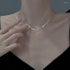 Choker Chokers Koreli Işık Lüks Süper Flash Kolye Kadınlar 2023 Modaya uygun şeftali Kalp Aşk Çorap için Kollar Kücon Zinciri Kolye