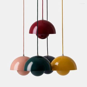 Lampade a sospensione Moderna illuminazione a LED per interni Cucina Camera da letto Soggiorno Sala da pranzo Decorazione Lampadario semicircolare di colore creativo nordico