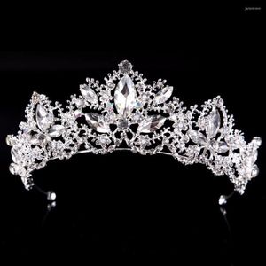 Copricapo Copricapo da sposa Corona di lusso barocca Accessori da sposa in oro chiaro Accessori per capelli