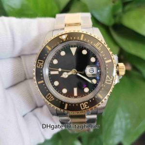 BP Factory Mens Watch Top Quality 43mm Sea-Dweller 126603 18K Yellow Gold Sapphire Ceramic Asia Watches Asia 2813 Rörelse Mekaniska automatiska armbandsur