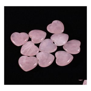 Искусство и ремесла натуральное непористое сердце 20 мм розовые розовые кварцевые каменные украшения