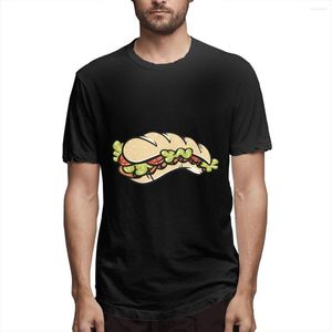 Camisetas masculinas Eu estou com fome sanduíche de camiseta curta camiseta de verão camisetas de moda