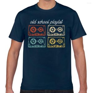 メンズTシャツトップスシャツメンヴィンテージレトロミュージックカセットテープミックステープフィット碑文カスタム男性Tシャツxxx