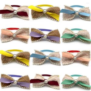 Abbigliamento per cani 50/100 pz Cute Doggy Papillon Perla Stile Pet Cravatte Forniture Accessori Cani di piccola taglia Cat Bowties Prodotti per le vacanze