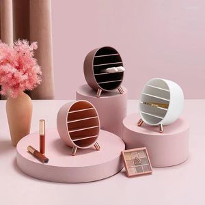 Förvaringslådor Lipstick Makeup Borstes Box Organizer Desktop Drawer Container Display Case Pen Holder