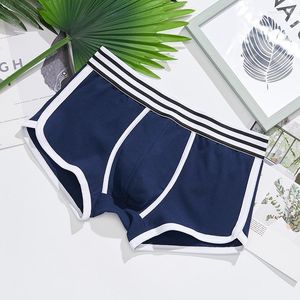 Underbyxor Solid Men's Underwear Boxer Pants Korean Youth Midja Enkel Sport Student Four Corner Small Calzoncillos Hombre