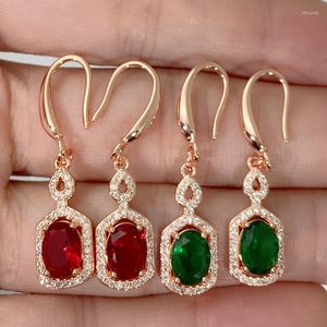 Hoop Earrings Stunning 18k Rose Gold Amethyst Earring - Gemstone For Women Artisan Jewelry- Red -Gifts Her/Women