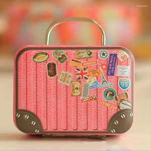 Caixas de armazenamento Europa Estilo Vintage Shape Shape Candy Box Favor Favor de lata Sundries Organizador Contêiner Pequeno decoração