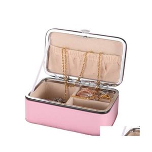 Schmuckschatullen MTIFunctional Frauen Pu-Leder Box Mode Halskette Ring Aufbewahrungskoffer Organizer Display Drop Lieferung Verpackung Ottci