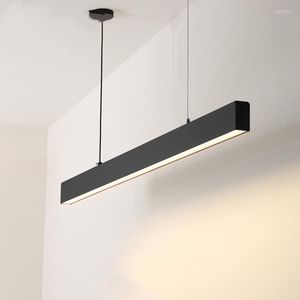 Pendant Lamps Lamp Office Line Simple Lights kan skarvas aluminium Bar Restaurang Lång linjär inomhus