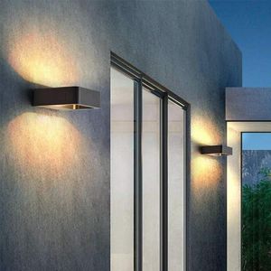 屋外の壁のランプ照明IP65防水青umunimランプガーデンヴィラポーチスコンセ照明ブラックカラー96-260V luminaireoutdoor
