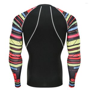 Männer T-Shirts KOMPRESSIONSANZUG 2023 Winter Thermo-Unterwäsche Basisschicht T-Shirt Leggings 2 Stück Trainingsanzug Männer Rash Guard MMA