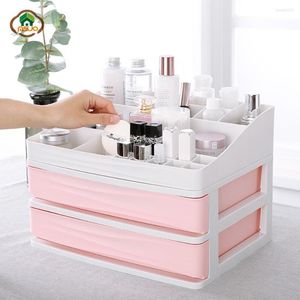 Storage Boxes Msjo Makeup Organizer Plastic Cosmetic Drawer Box Desktop Display Stand Rack Holder For