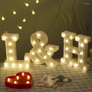 Night Lights DIY LED Letters 26 English Alphabet 0-9 Digital Number Gold Light Home Wedding Birthday Christmas Party Decorations