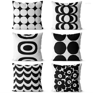 Travesseiro !! Cool moda geométrica Black Square Throw Pillow/Almofadas Case 45 53 Trend Capa vintage Decore