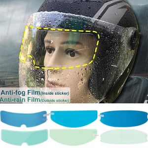 Motorradhelme Helm-Anti-Fog-Film Innerhalb von Sticer Regenfisch Außenaufkleber Langlebiger Nano-Beschichtungsaufkleber 24,5 8,5 cm