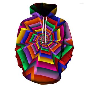 Herrtröjor geometriska mönster tröja 3d tryck hoodie pojkar flickor huva tonåring kvinnor män träning cool toppar av kappa