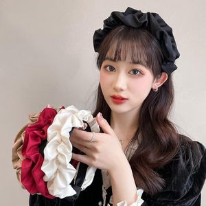 ファッション女性リボンヘッドバンドワイドサイドビッグボウノットヘアバンドクラシックカジュアルターバンガールズヘッドウェアヘアアクセサリー1489