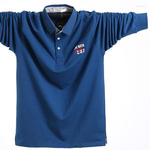 メンズポロスプラスサイズ5xl-L 2023メンポロシャツcotton秋冬快適なスリムフィットロングシャツレジャー男性