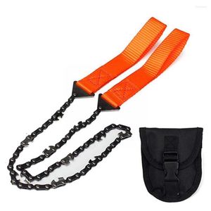 Bärbar överlevnadskedja såg motorsågar Emergency Camping Pocket Tool Hand Pouch Outdoor 146G P9Q5