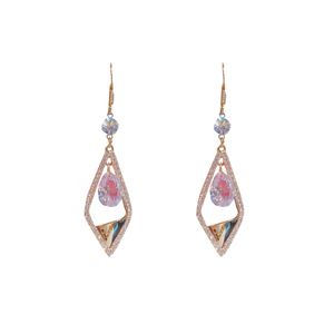 Lustre de lustre micro pavimento de zirconia Brincos longos para mulheres estilo coreano Delicate Earings Bijoux Drop entrega jóias dhkkg