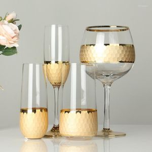 Wine Glasses Creative Glass Clear Drinking Cup Tumbler Champagne Goblet Honeycomb Phnom Penh Whiskey Brandy Home Water