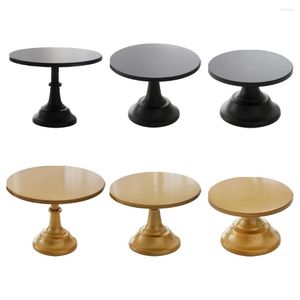 Placas de bolo de metal antigo stand redond cupcake stands de casamento festas de aniversário de sobremesa Decoração de casa de prato de exibição de pedestal