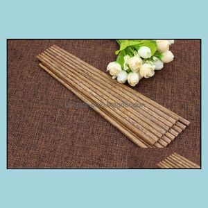 Pałeczki japońskie naturalne drewniane zdrowie bambusa bez lakieru wosku stołowa zastawa stołowa Hashi Sushi Chińskie Sn2697 Drop dostawa H Dhayt
