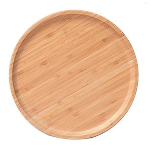 Kitchen Storage Bamboo Wooden Home Restaurant Coffee Cake Large Capacity Tea Dining Room Serving Tray Jewelry Decorative Platter Plate